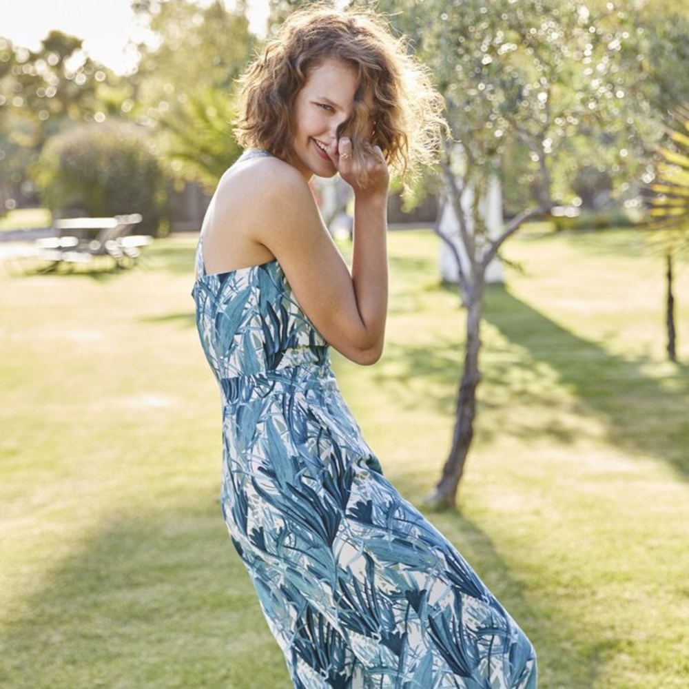 NWT Amour Vert Silk Jumpsuit SZ L